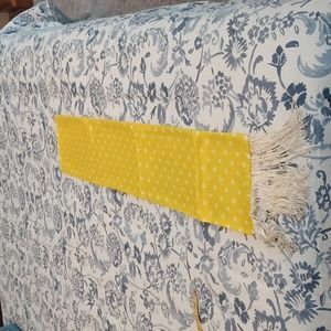 VINTAGE YELLOW WITH WHITE POKY DOTS